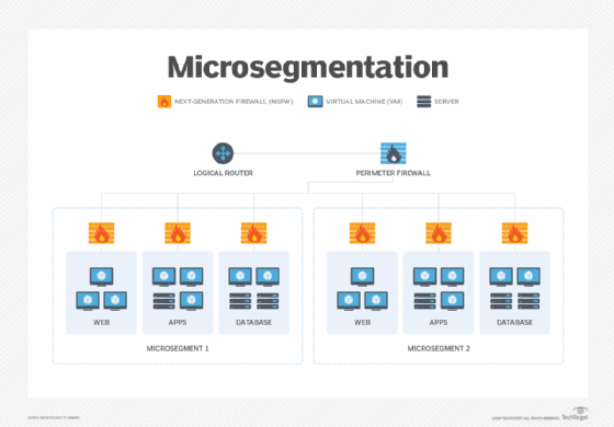 Diagram of microsegmentation architecture