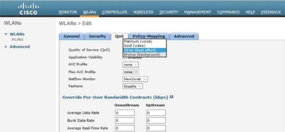 Cisco wireless QoS