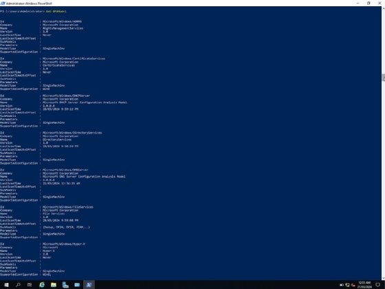 Windows Server roles and features list