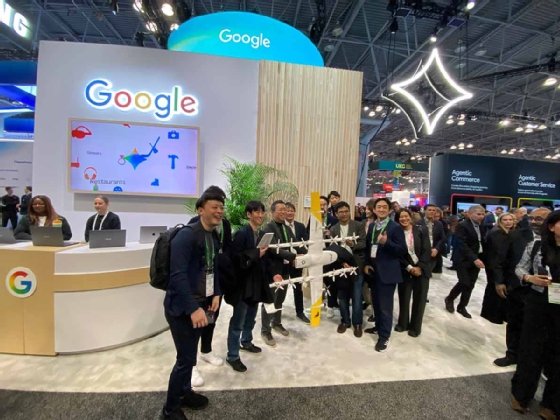 Picture of a Google Wing package delivery drone at NRF '26: Retail's Big Show
