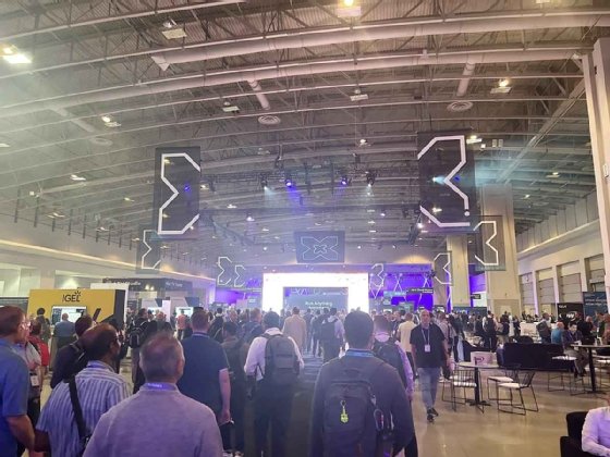 A view from the Nutanix Next 2025 conference exhibition floor in Washington, D.C.