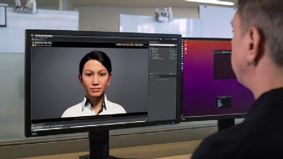 Image of human interacting with avatar