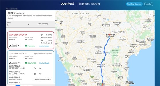 OpenText supply chain tracking