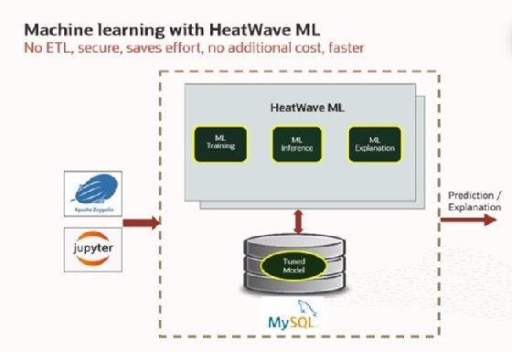 Screenshot of Oracle HeatWave ML database