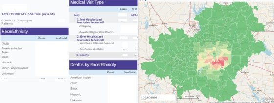 Parkland Health and Hospital System in Dallas uses SAP Digital Boardroom dashboards to report on a variety of COVID-19 statistics.