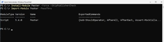 Pester installation process