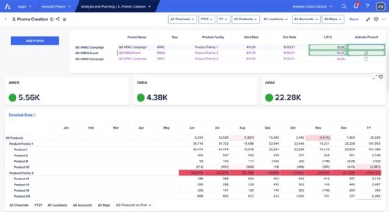 Anaplan Polaris screenshot