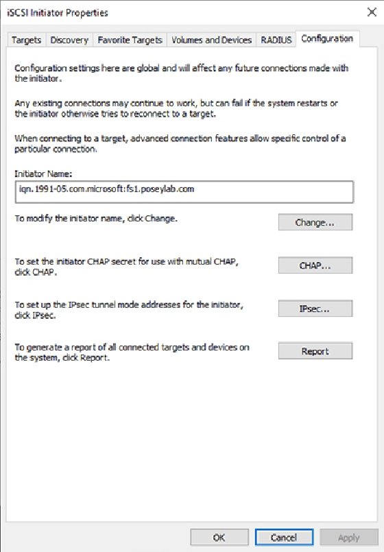 File server initiator name