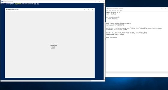 Desktop screengrab of Python code and resulting 