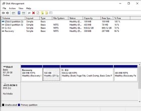 Screen capture showing Windows 10 using NTFS by default.