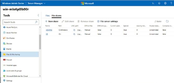 Create a file share