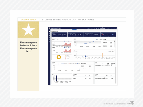 Screenshot of Hammerspace Release 5 dashboard.