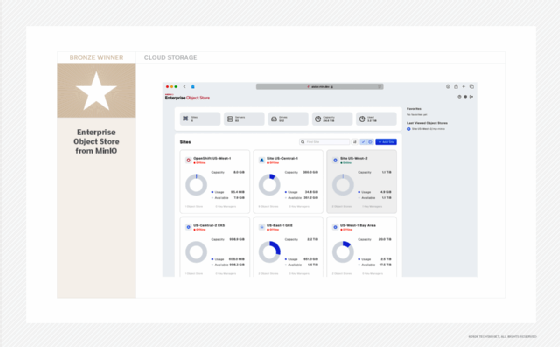 Screenshot of MinIO Enterprise Object Store.