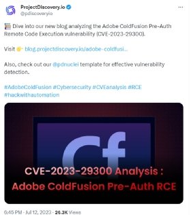 A Project Discovery tweet referencing its July 12 blog.