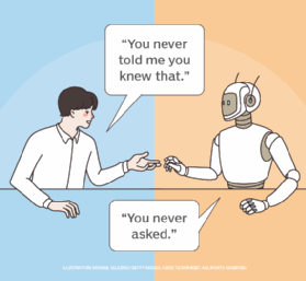 Comic illustrating how prompt engineering works