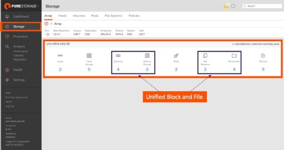 Pure Storage provides unified file and block storage