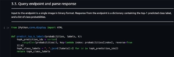 Use pretrained SageMaker models to query the endpoint