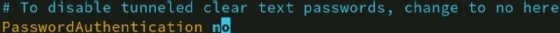 Screenshot showing how the sshd_config protocol confirms security settings.