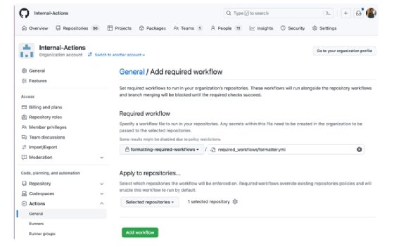 Required workflows dashboard in GitHub Actions