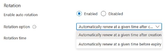 Screenshot of newly available rotation options