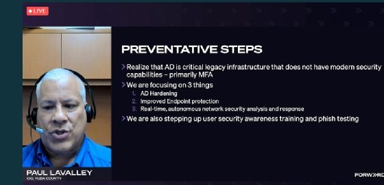 Screenshot of Rubrik Forward ransomware breakout session