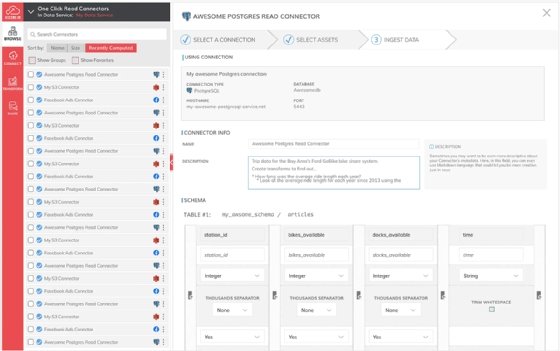 Ascend flex-code data connector framework