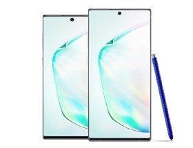 The Galaxy Note10 is the narrowest Samsung phone, while the Galaxy Note10+ is Samsung's largest phone.