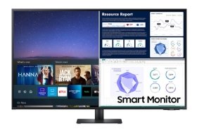Samsung Smart Monitor 43-inch model running Prime Video and Excel