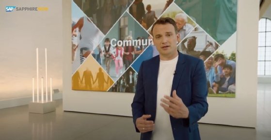 SAP CEO Christian Klein speaking at the Sapphire Now 2021 virtual conference.