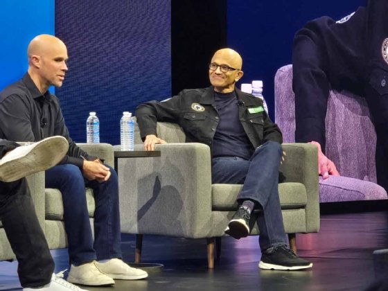 Satya Nadella at GitHub Universe 2025.
