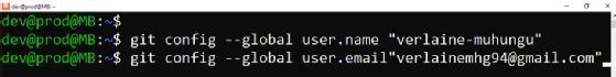 Git config screenshot