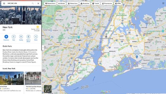 Screenshot of Google Maps on desktop