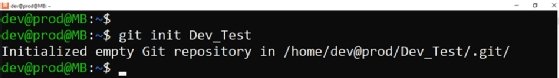Git init screenshot