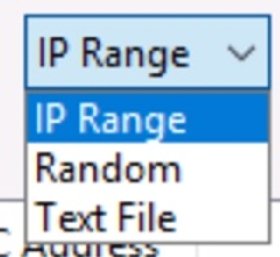 Screenshot showing scan feeders in Angry IP Scanner