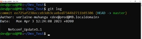 Git log screenshot