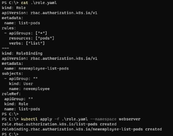 Use the YAML configuration file to apply the configuration to the namespace.