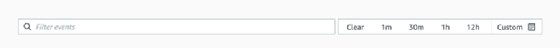 Search this form on Amazon CloudWatch Logs to find specific text in groups or streams