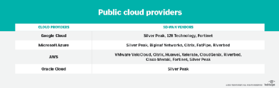 Public cloud providers