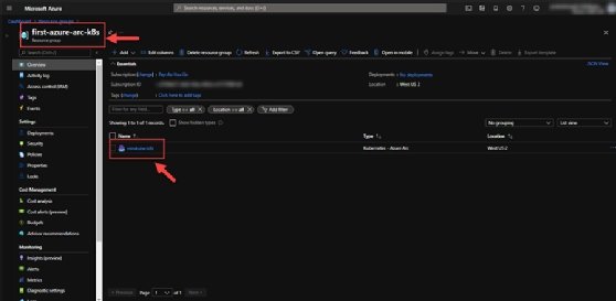 A screenshot of how to verify the cluster connection in the Azure portal.
