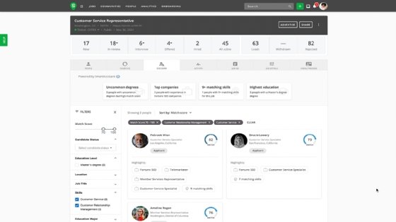 SmartRecruiters Discovery screen shot.