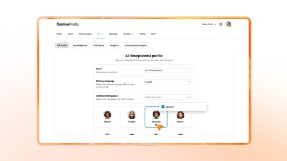 RingCentral AI Receptionist setup screenshot
