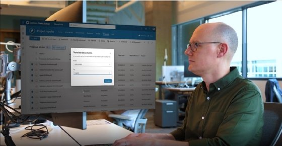 Screenshot of Microsoft AI Syntex used to translate documents