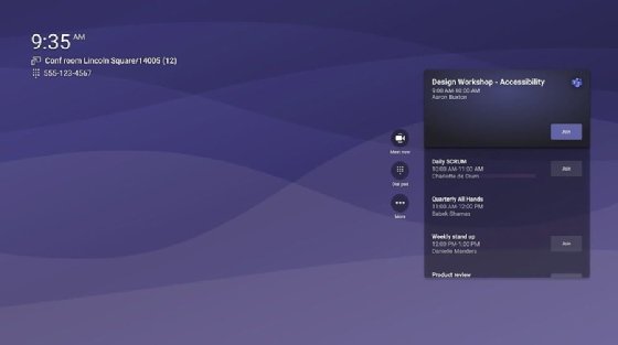 Teams Rooms on Android home screen