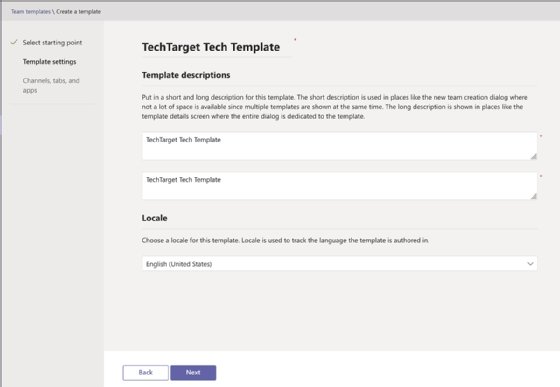 Teams templates name creation