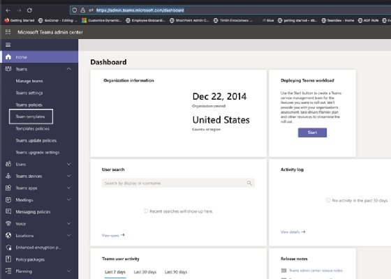 Teams templates portal