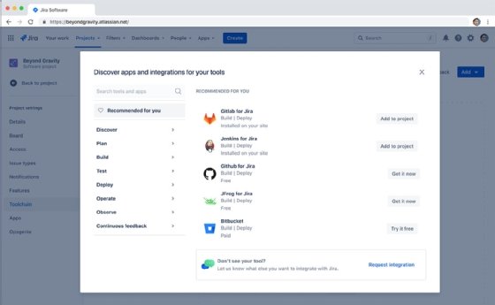 Atlassian Open DevOps toolchains