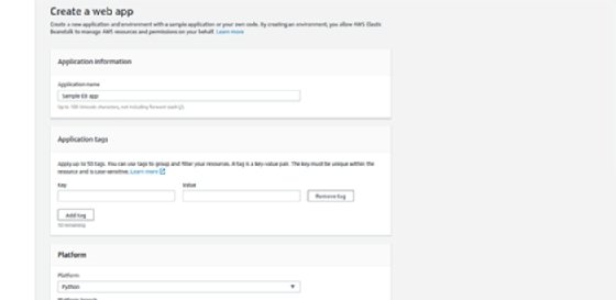 Create a web application environment with Beanstalk