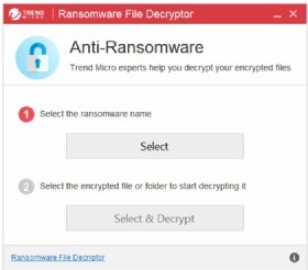 Trend Micro, ransomware decryptor