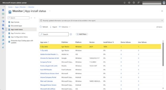 A screenshot of the Intune application install page.