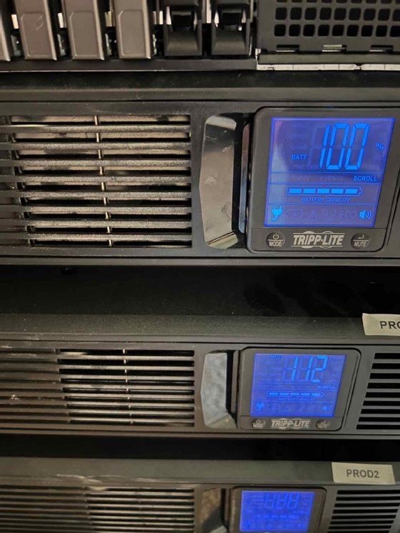 Picture of dusty UPS intake vents.